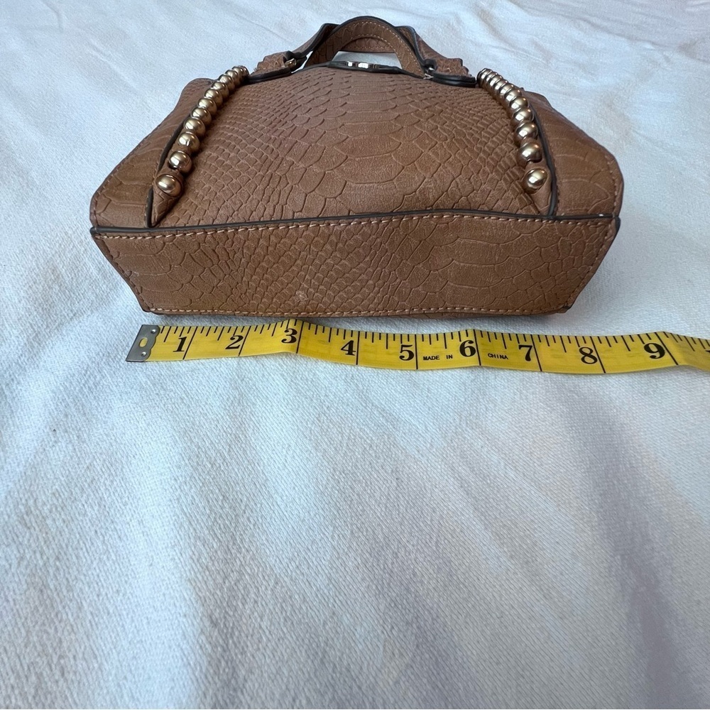 Jessica Simpson Brown Satchel with Gold Accents - Picture 5 of 9
